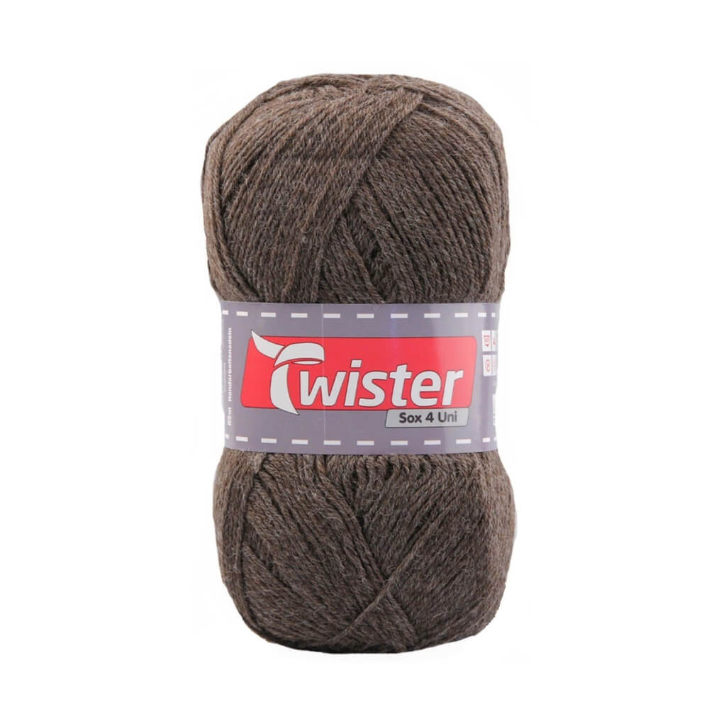 Twister Sox 100g Uni - Sockenwolle 88 - Braun Lieblingsgarn