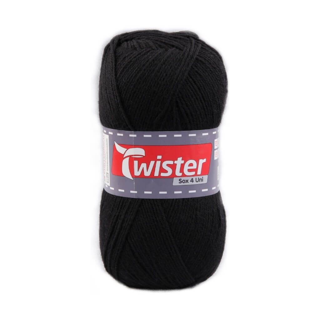Twister Sox 100g Uni - Sockenwolle 90 - Schwarz Lieblingsgarn